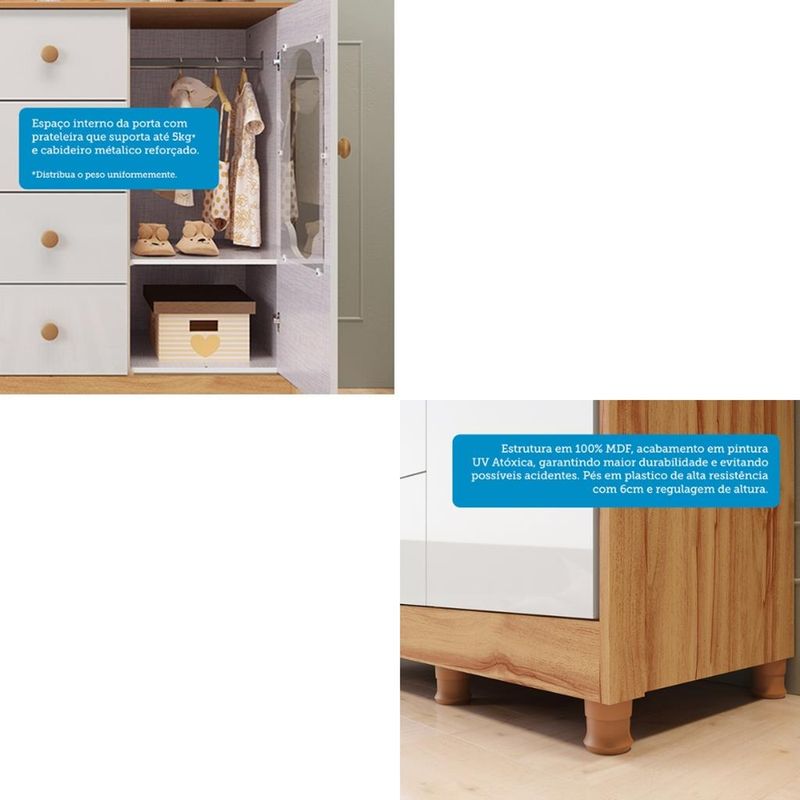Comoda-4-Gavetas-1-Porta-MDF-Noah-Moveis-Peroba