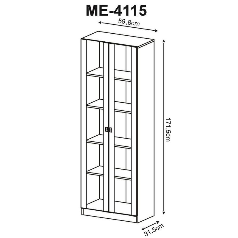 Armario-para-Escritorio-com-Portas-de-Vidro-ME4115-Tecnomobili