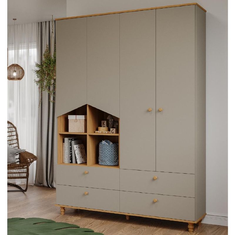 Guarda-Roupa-Infantil-4-Portas-4-Gavetas-Casinha-Permobili