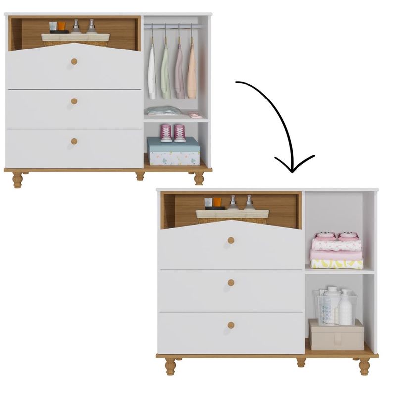 Comoda-Bebe-3-Gavetas-1-Porta-Casinha-Dengo-Permobili