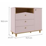 Comoda-Bebe-3-Gavetas-1-Porta-Casinha-Dengo-Permobili