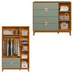 Quarto-Comoda-4-Gavetas-1-Porta-e-Guarda-Roupa-3-Portas-2-Gavetas-Ipe-Albatroz-