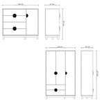 Quarto-Comoda-4-Gavetas-1-Porta-e-Guarda-Roupa-3-Portas-2-Gavetas-Ipe-Albatroz-