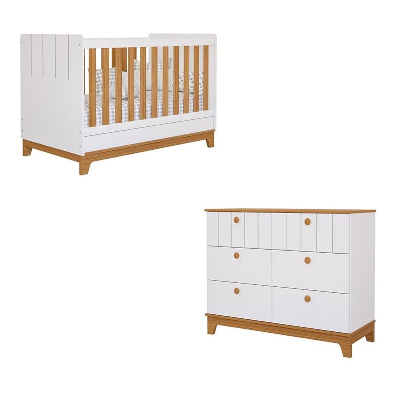 Quarto-de-Bebe-Berco-Mini-Cama-e-Comoda-6-gavetas-Liza-Permobili