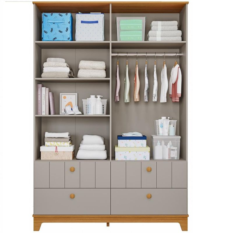 Quarto-de-Bebe-Berco-Mini-Cama-e-Guarda-Roupa-4-portas-4-gavetas-Liza-Permobili