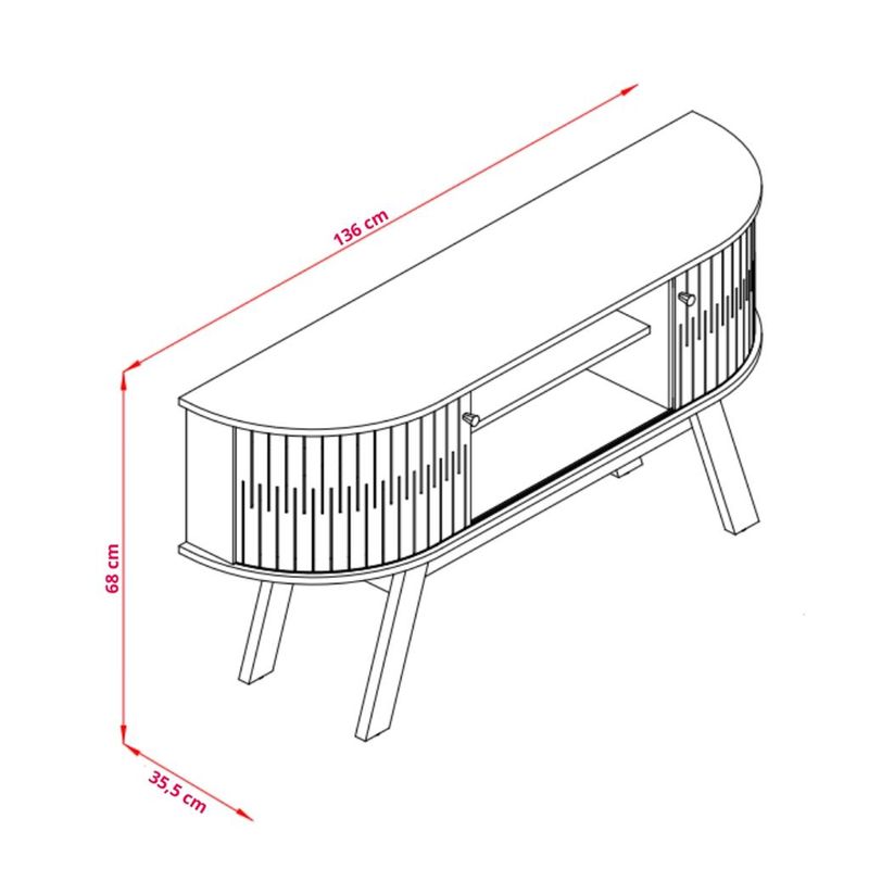 Rack para TV até 55 Polegadas Atlanta Madetec