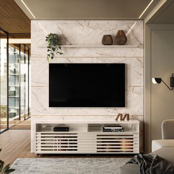 Painel para TV até 75 Polegadas 2 Portas com Rodizio Frizz Prestige Madetec