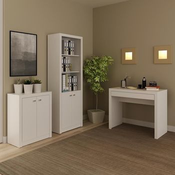 Conjunto para Escritório Armário Balcão e Mesa ME41 Tecno Mobili