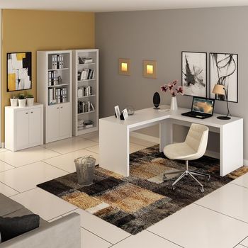 Conjunto para Escritório Armário Balcão Estante e Mesa ME41 Tecno Mobili
