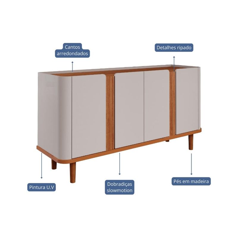 Balcão Buffet 4 Portas Eva Cimol