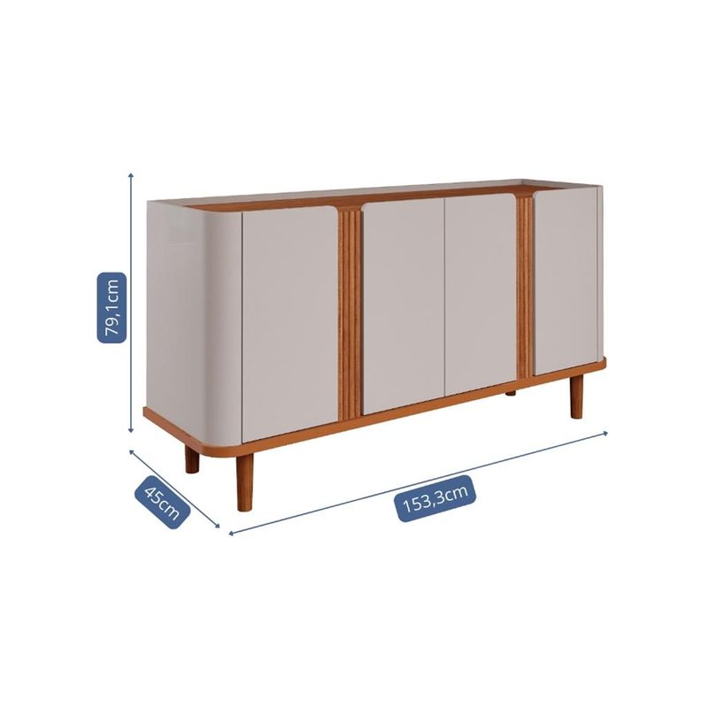 Balcão Buffet 4 Portas Eva Cimol