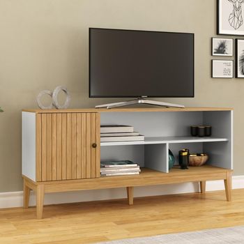 Rack para TV até 52 Polegadas 1 Porta com Pés MB1056 Movelbento