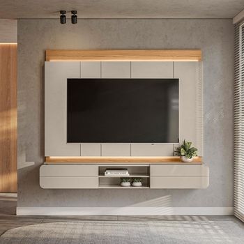 Painel para TV até 75 Polegadas com LED 2 Portas Zurique Linea Brasil
