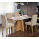 Conjunto Sala de Jantar Mesa Maitê 130cm 4 Cadeiras com molduraTais Cimol