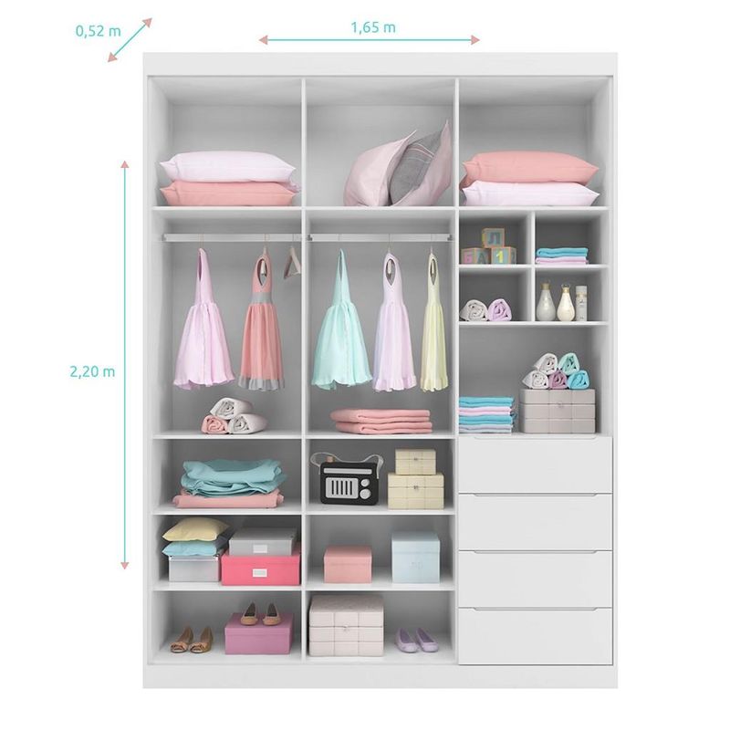 Guarda-Roupa-Infantil-3-Portas-4-Gavetas-Perola-Phoenix-Baby
