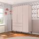 Guarda Roupa Infantil 3 Portas 2 Gavetas com Pés Melinda Phoenix Baby