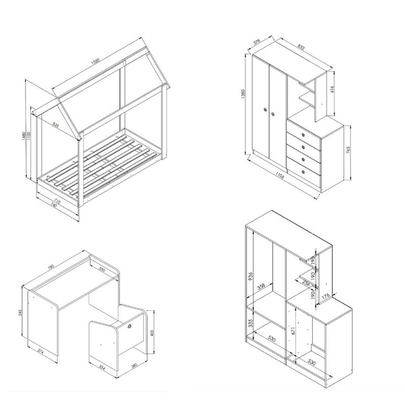Quarto-Infantil-GuardaRoupa-Cama-Mesa-e-Cadeira-Montessoriana-Meu-Fofinho-Art-in-Moveis