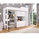 Cama Infantil Alta Multifuncional 2 Portas com Baú Lion Art in Moveis