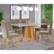 Conjunto Sala de Jantar Mesa Patricia 160cm 6 Cadeira Clarice Cimol