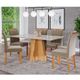 Conjunto Sala de Jantar Mesa Patricia 160cm 6 Cadeira Juliana Cimol