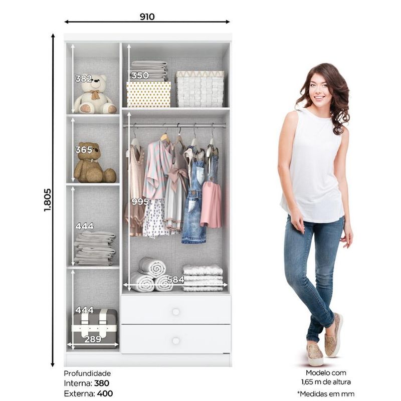 Quarto-de-Bebe-Completo-Berco-Mini-Cama-Guarda-Roupa-3-Portas-2-Gavetas-e-Comoda-5-Gavetas-Bala-de-Menta-Henn