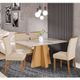 Conjunto Sala de Jantar Mesa Patricia 130cm 4 cadeiras Fernanda Cimol