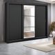 Guarda Roupa Casal Espelho 3 Portas de correr 4 Gavetas City Maxel