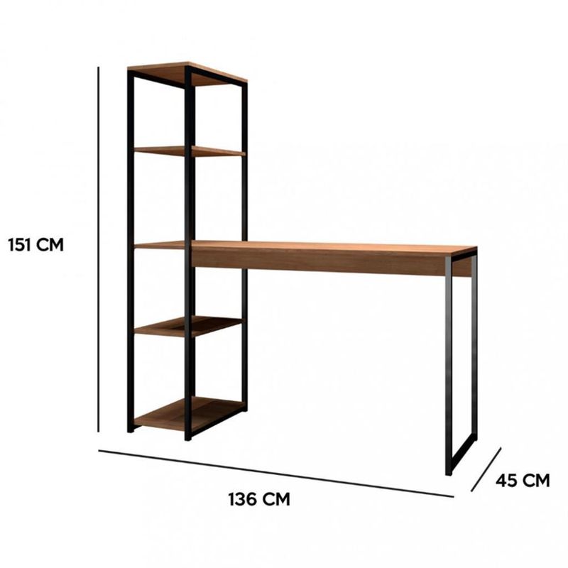 Escrivaninha-com-Estante-136cm-Brooklyn-Artefamol