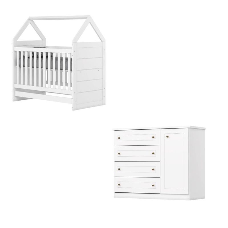 -Quarto-de-Bebe-Berco-Mini-Cama-e-Comoda-4-Gavetas-1-Porta-Americano-Henn