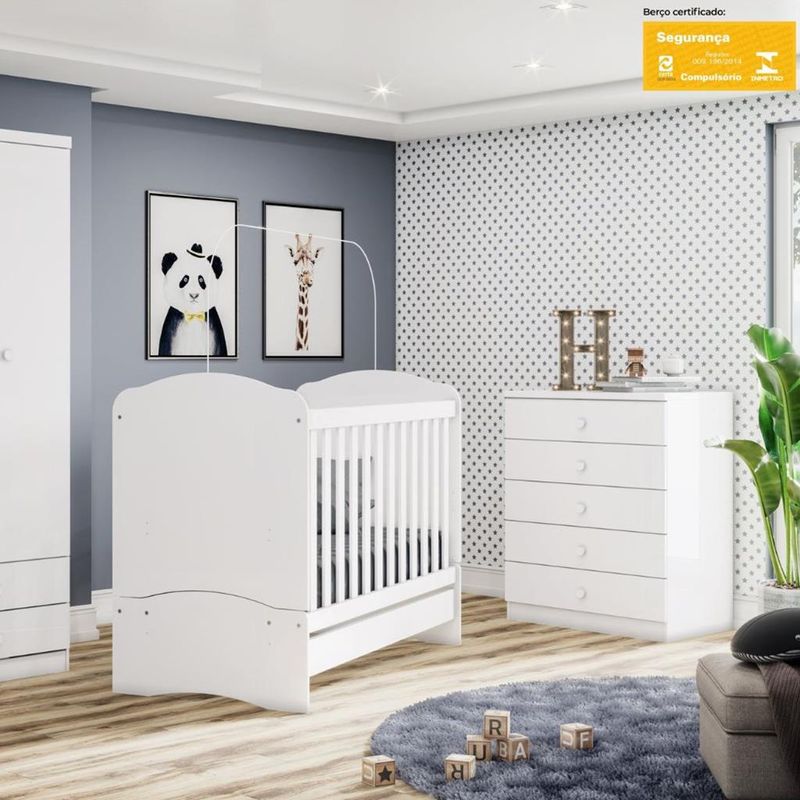 -Quarto-de-Bebe-Berco-Mini-Cama-e-Comoda-5-Gavetas-Bala-de-Menta-Henn