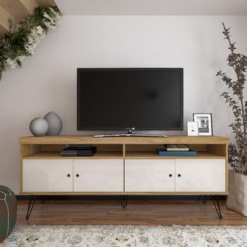 Rack para TV até 60 Polegadas 4 Portas com Pés de Metal Liberty Artely
