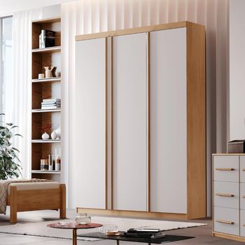 Guarda Roupa Solteiro 3 Portas Em MDF Chicago Rufato
