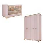 Quarto-de-Bebe-Completo-Berco-e-Guarda-Roupa-4-Portas-100--MDF-Livia-Permobili