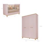 Quarto-de-Bebe-Completo-Berco-e-Guarda-Roupa-4-Portas-100--MDF-Livia-Permobili