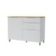 Balcão Com Tampo 100% MDF 3 Portas 1 Gaveta 120cm Marquesa Nesher