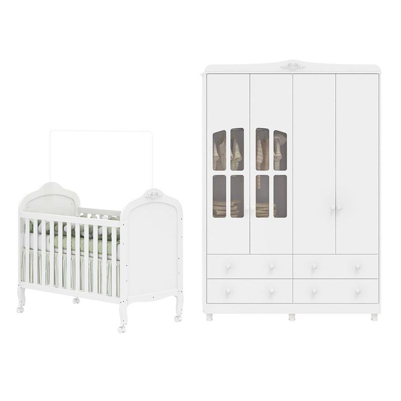Quarto-de-Bebe-Completo-com-Berco-Mini-Cama--e-Guarda-Roupa-100--MDF-com-Janela-Elo-New-Moveis-Peroba