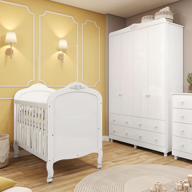 Quarto-de-Bebe-Completo-com-Berco-Mini-Cama-e-Guarda-Roupa-100--MDF-Elo-New-Moveis-Peroba
