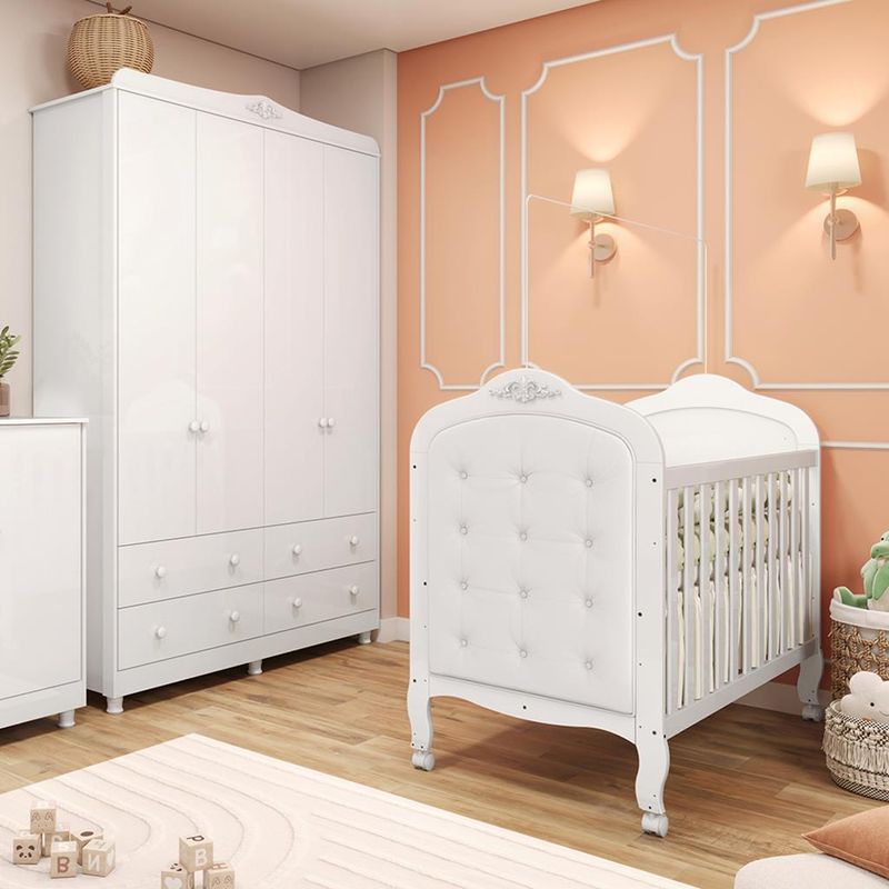 Quarto-de-Bebe-Completo-com-Berco-Mini-Cama--com-capitone-e-Guarda-Roupa-100--MDF-Elo-New-Moveis-Peroba