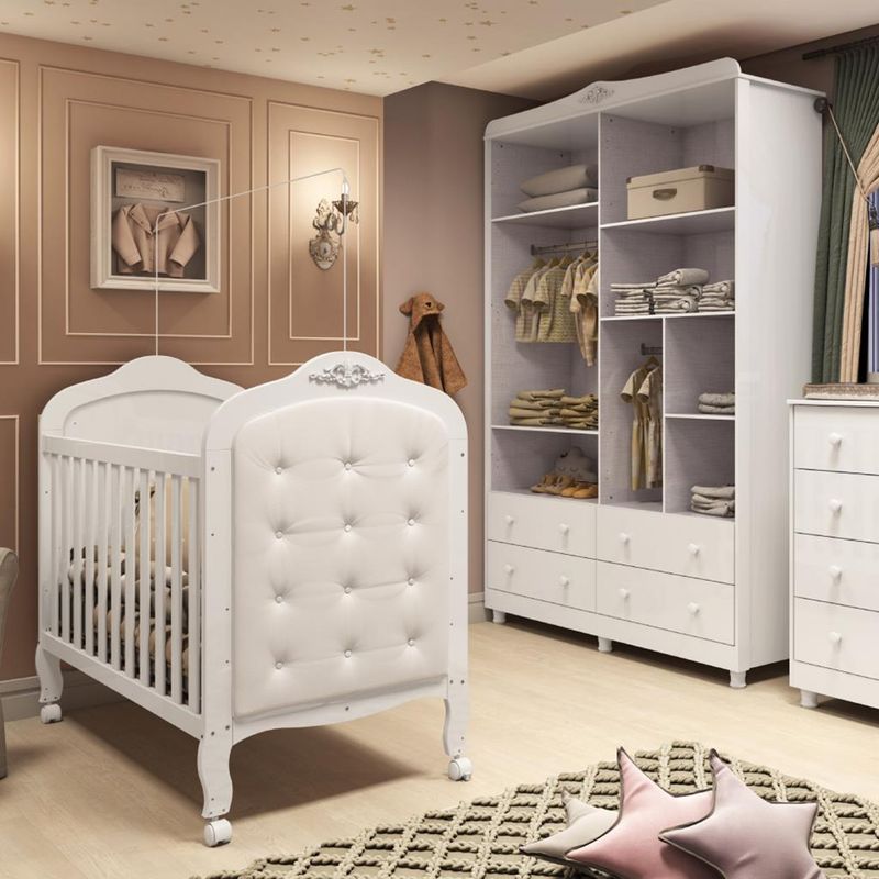 Quarto-de-Bebe-com-Berco-Mini-Cama-com-capitone-e-Guarda-Roupa-100--MDF-Elo-New-Noah-Moveis-Peroba