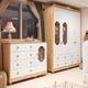Quarto de Bebê com Guarda Roupa e Cômoda 100% MDF Elô New Noah Móveis Peroba