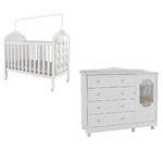 Quarto-de-Bebe-com-Berco-Min-Cama-com-Capitone-e-Comoda-100--MDF-Elo-New-Noah-Moveis-Peroba