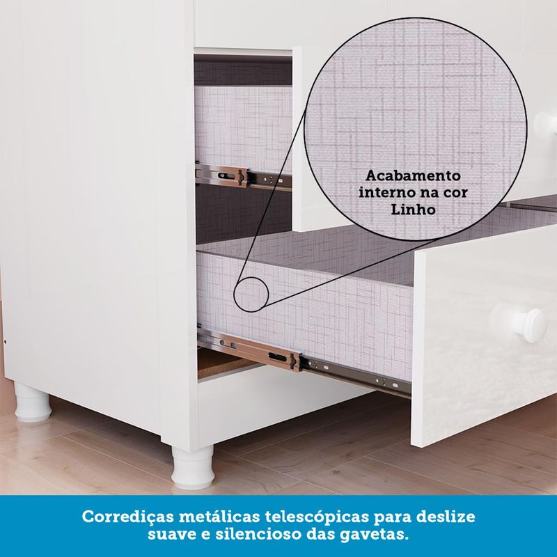 Quarto-de-Bebe-Completo-com-Berco-Mini-Cama--e-Comoda-100--MDF-com-Janela-Elo-New-Moveis-Peroba