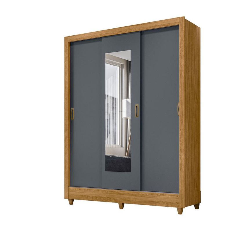 Guarda-Roupa-Solteiro-Com-Espelho-3-Portas-de-Correr-2-Gavetas-Bolivia-Moval