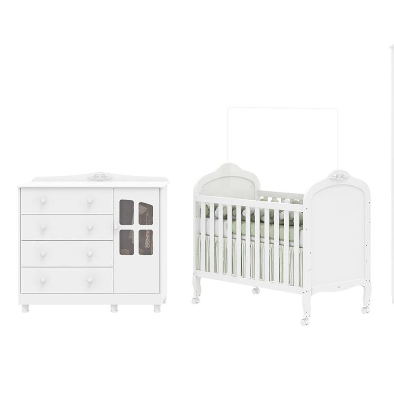 Quarto-de-Bebe-Completo-com-Berco-Mini-Cama--e-Comoda-100--MDF-com-Janela-Elo-New-Moveis-Peroba