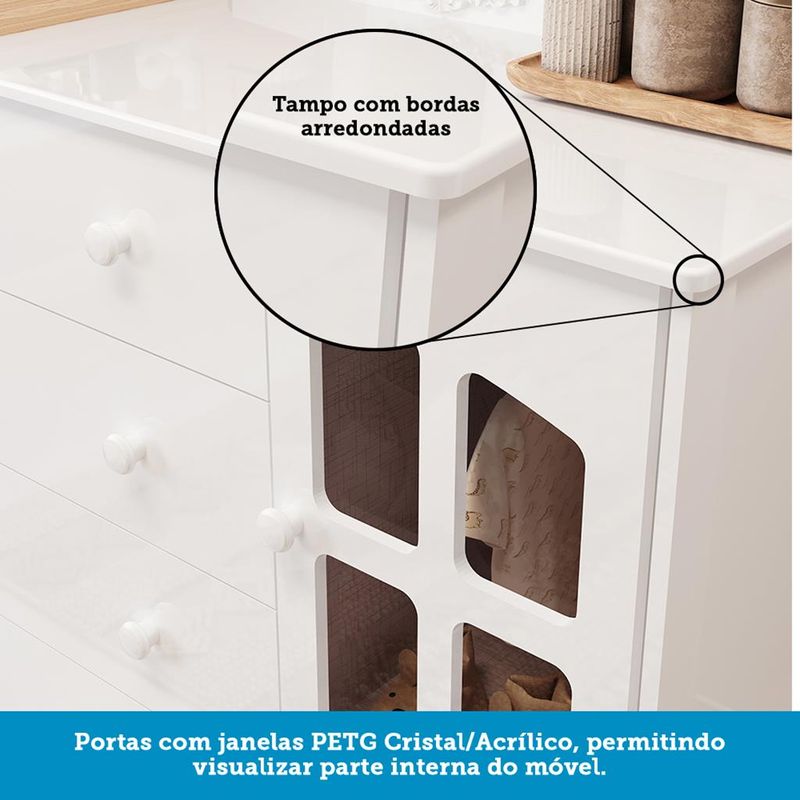 Quarto-de-Bebe-Completo-com-Berco-Mini-Cama--e-Comoda-100--MDF-com-Janela-Elo-New-Moveis-Peroba