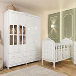 Quarto-de-Bebe-Completo-com-Berco-Mini-Cama-com-Capitone-e-Guarda-Roupa-100--MDF-com-Janela-Elo-New-Moveis-Peroba