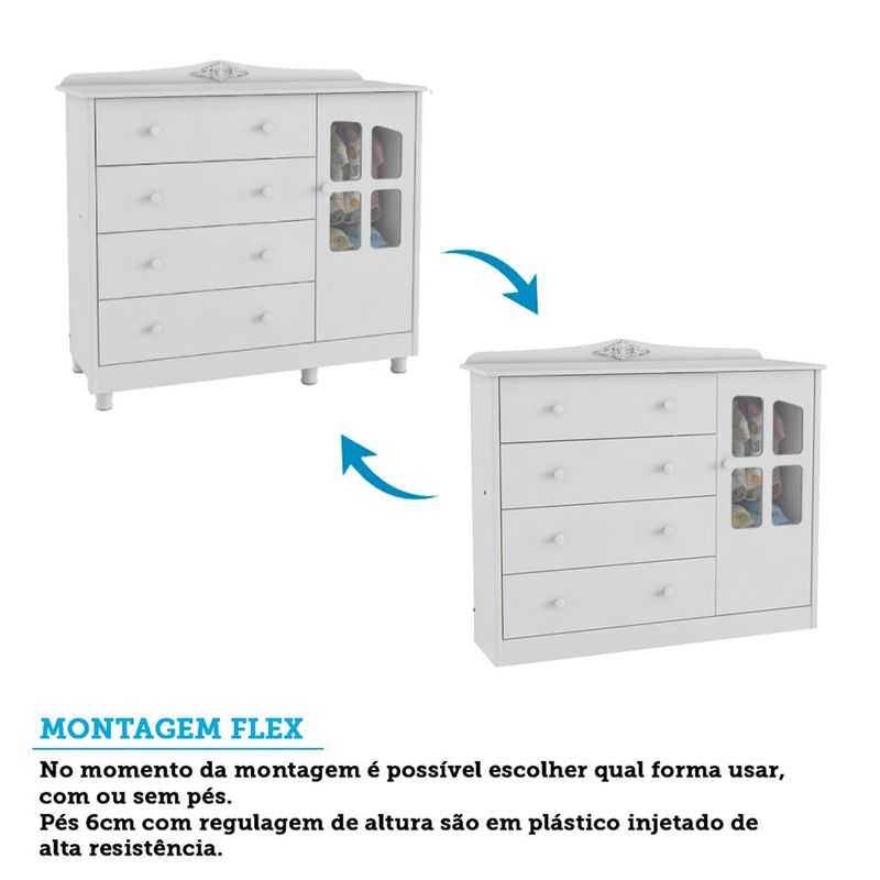 Quarto-de-Bebe-Completo-com-Berco-Mini-Cama-com-Capitone-Guarda-Roupa-e-Comoda-MDF-com-Janela-Elo-New-Moveis-Peroba