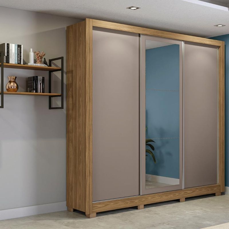 Guarda-Roupa-Casal-com-Espelho-3-Portas-de-Correr-2-Gavetas-CB07M570-Kappesberg