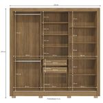Guarda-Roupa-Casal-com-Espelho-3-Portas-de-Correr-2-Gavetas-CB07M570-Kappesberg