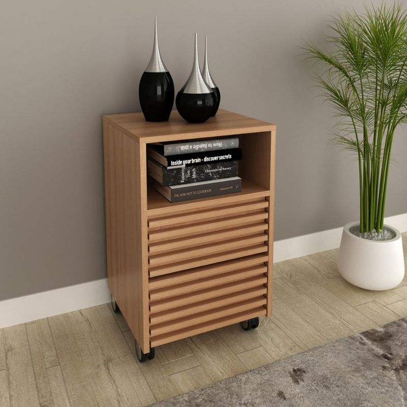 Gaveteiro-Para-Escritorio-Ripado-Com-Rodizio-2-Gavetas-ME4175-Tecno-Mobili